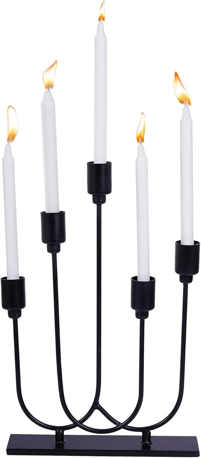 TIED RIBBONS Candlestick Holders | Iron, Set of 3 | Candle Stick Holders | Black Taper Candle Hol... | Amazon (US)