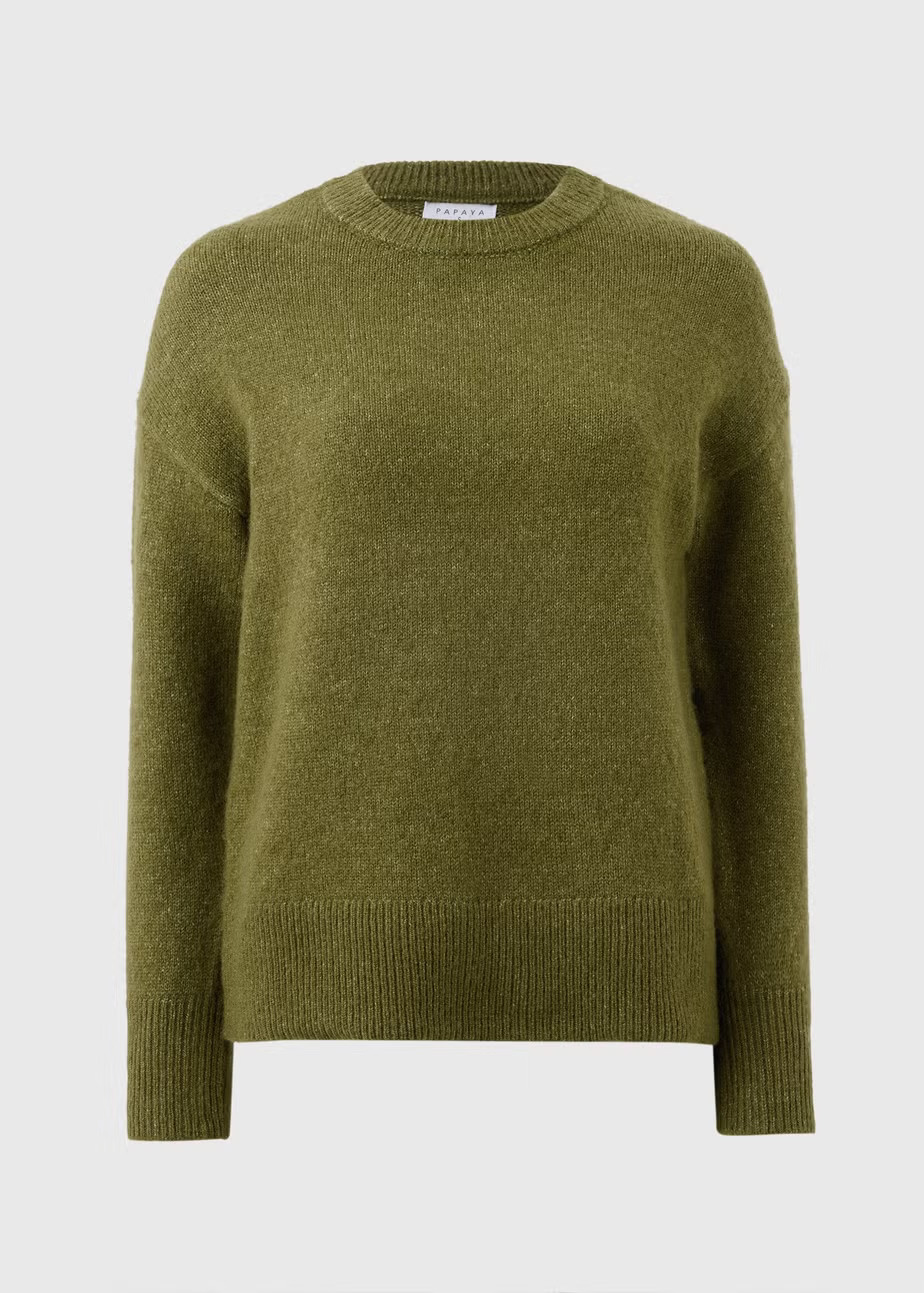 Green Fluffy Oversized Jumper | Matalan (UK)