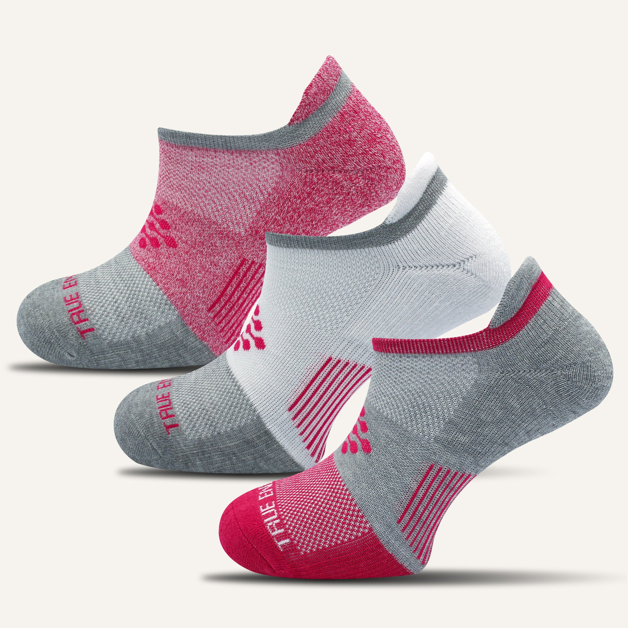 Women's Colorful Performance No Show Socks with Tab- 3 Pair | TRUEENERGY Socks