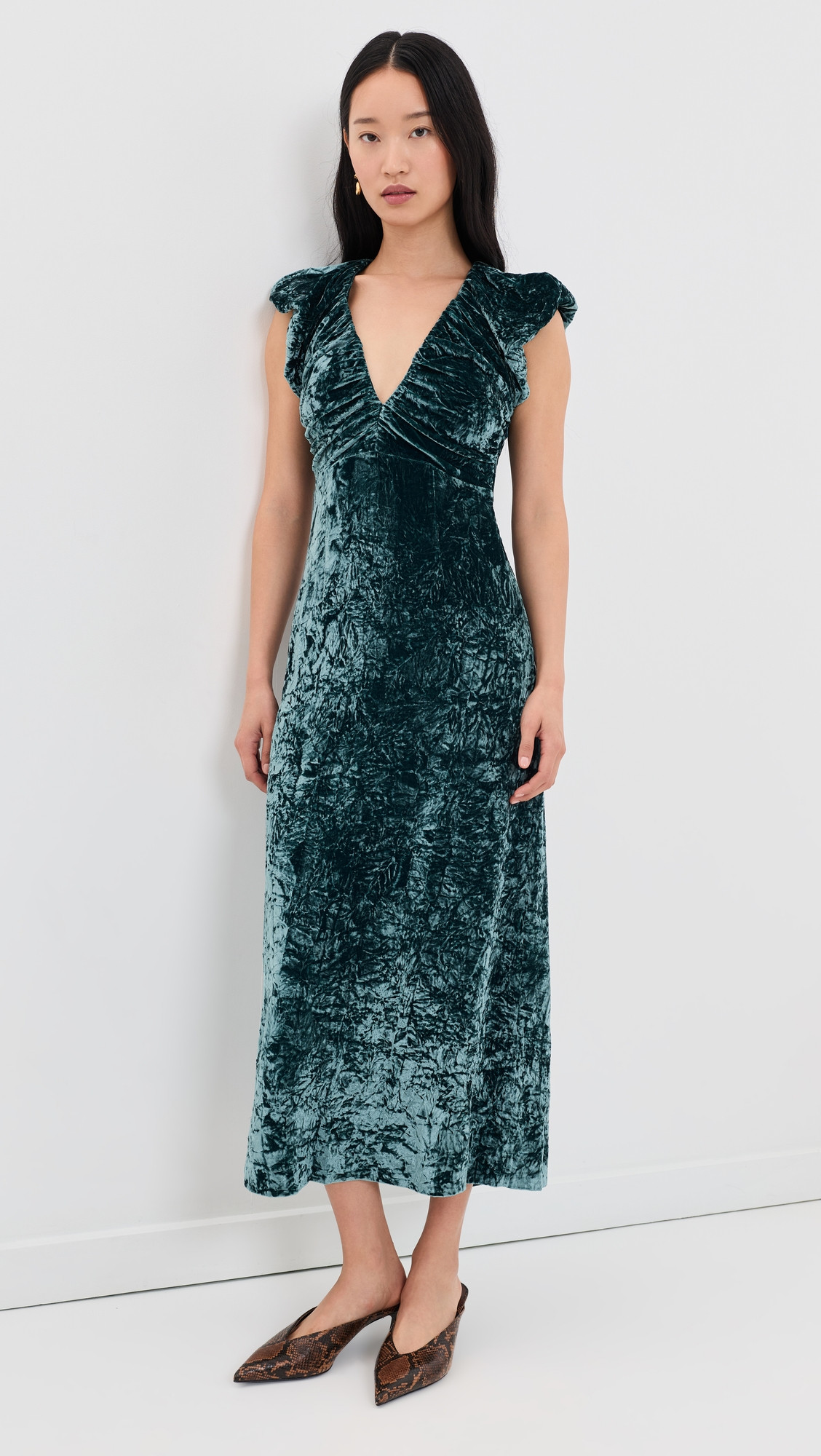 Ulla Johnson Astra Velvet Dress Jadeite 2 | Shopbop