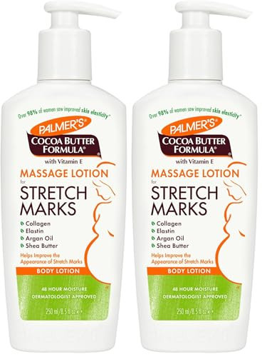 Palmer's Cocoa Butter Formula Massage Lotion with Collagen and Elastin | For Stretch Marks | Pregnancy Skin Care | With Argan Oil and Shea Butter | 8.5 oz Pack of 2 | Amazon (US)