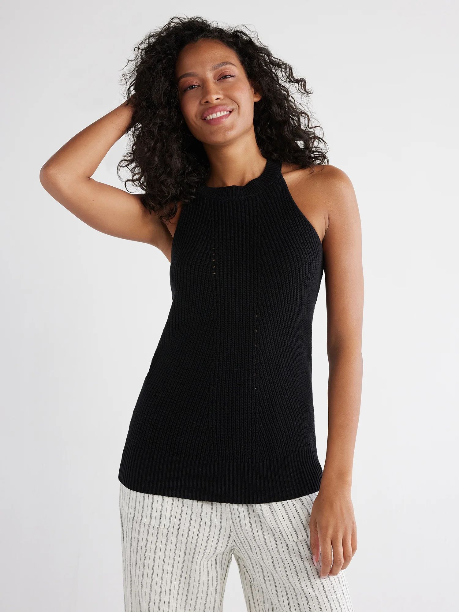 Time and Tru Women's Halter Sweater Tank Top, Sizes XS-XXXL | Walmart (US)