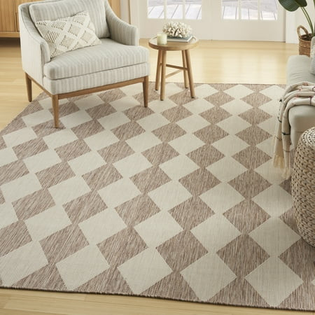Nourison Positano Indoor/Outdoor Beige 6' x 9' Area Rug (6x9) | Walmart (US)