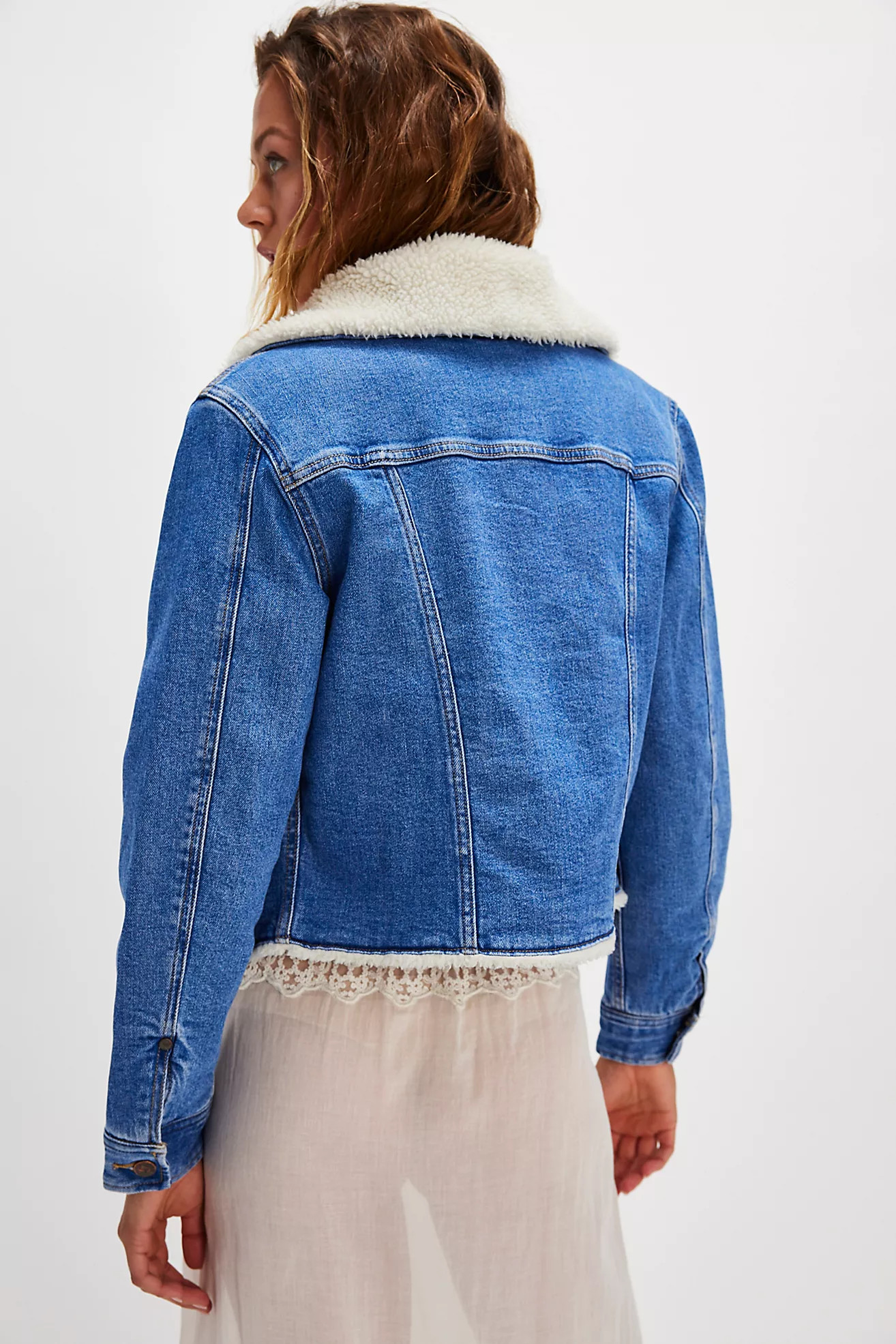 Wrangler Sherpa Denim Jacket | Free People (Global - UK&FR Excluded)