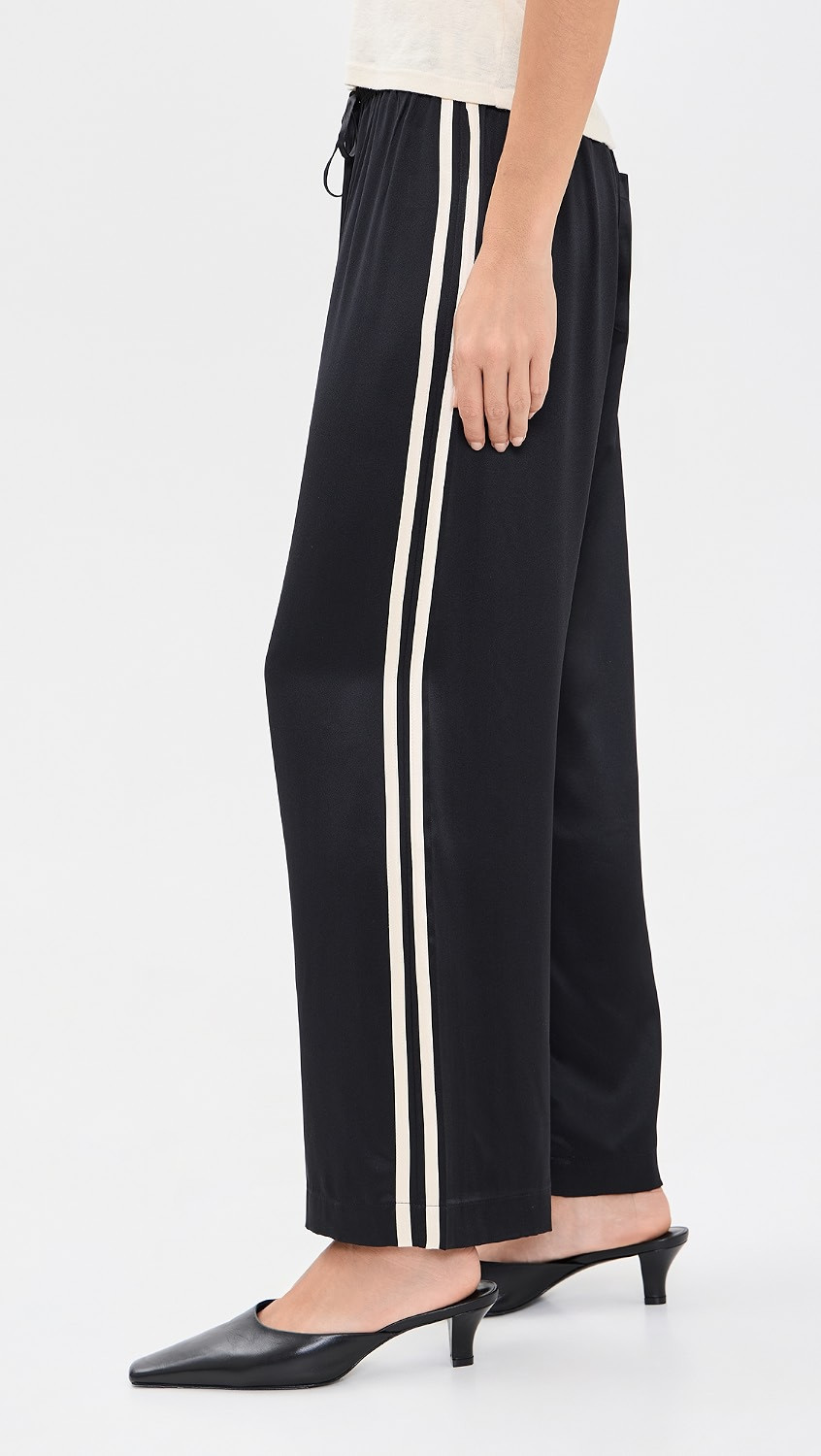 DONNI. The Silk Stripe Crop Pants Jet XL | Shopbop