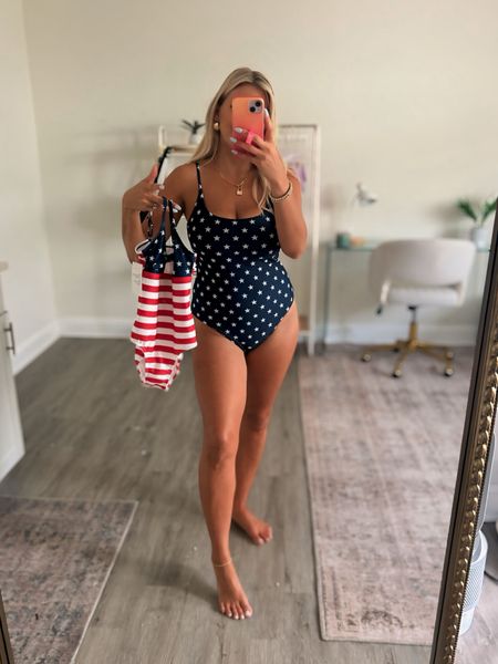 4th of July old navy swimsuits! Matching mommy and me- I did a medium and the fit is perfect I’m not normally a one piece girly but this one is comfy and comes in so many colors, so affordable too! 

I’m a 34 DDD, 5’3, 140 lbs, 28 w 

petite swim, swimwear, mom swim 

#LTKSwim #LTKFindsUnder50 #LTKStyleTip