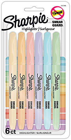 Sharpie Accent Pocket Highlighters Chisel Tip Assorted Barrels Assorted Mild Pastel Ink Pack Of 6... | Office Depot and OfficeMax 