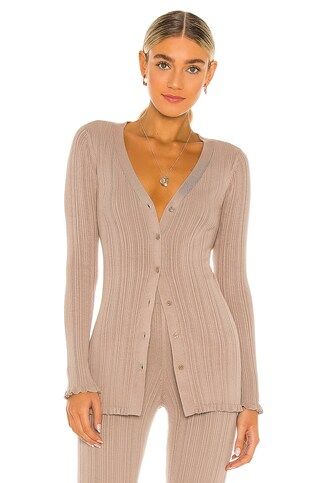 Tularosa Variegated Rib Cardi in Taupe from Revolve.com | Revolve Clothing (Global)