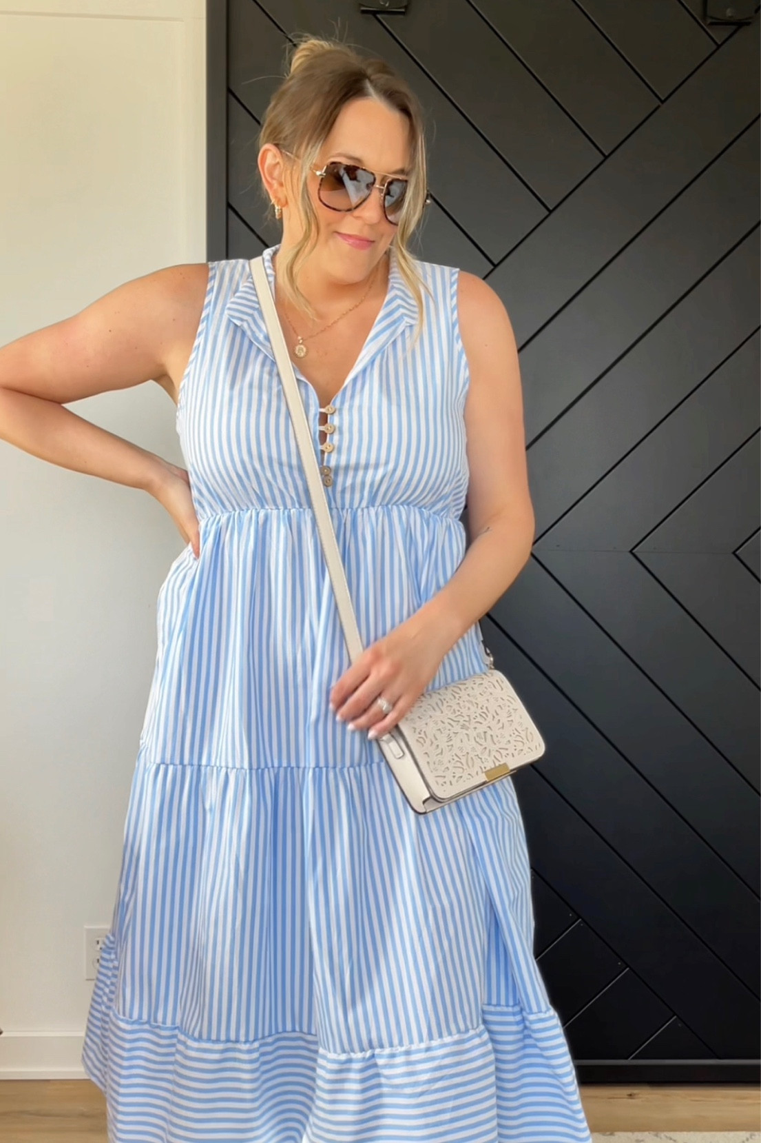 Day 4/10 of Amazon Dresses!⁣
⁣
Coastal Grandma vibe unlocked. Add a glass of rosè to complete the look 🤍⁣
⁣
I’m wearing and XL and it fits TTS.  Everything is linked for you babes in my LTK.⁣
⁣
Amazon dress, dress series,  sundress, Kim outfits, coastal grandma, old money aesthetic, midsize style, midsize outfits, casual outfits, casual style, cute summer clothes,⁣
⁣
#amazondresss #coastalgrandma #springlook

#LTKcurves #LTKunder50 #LTKshoecrush