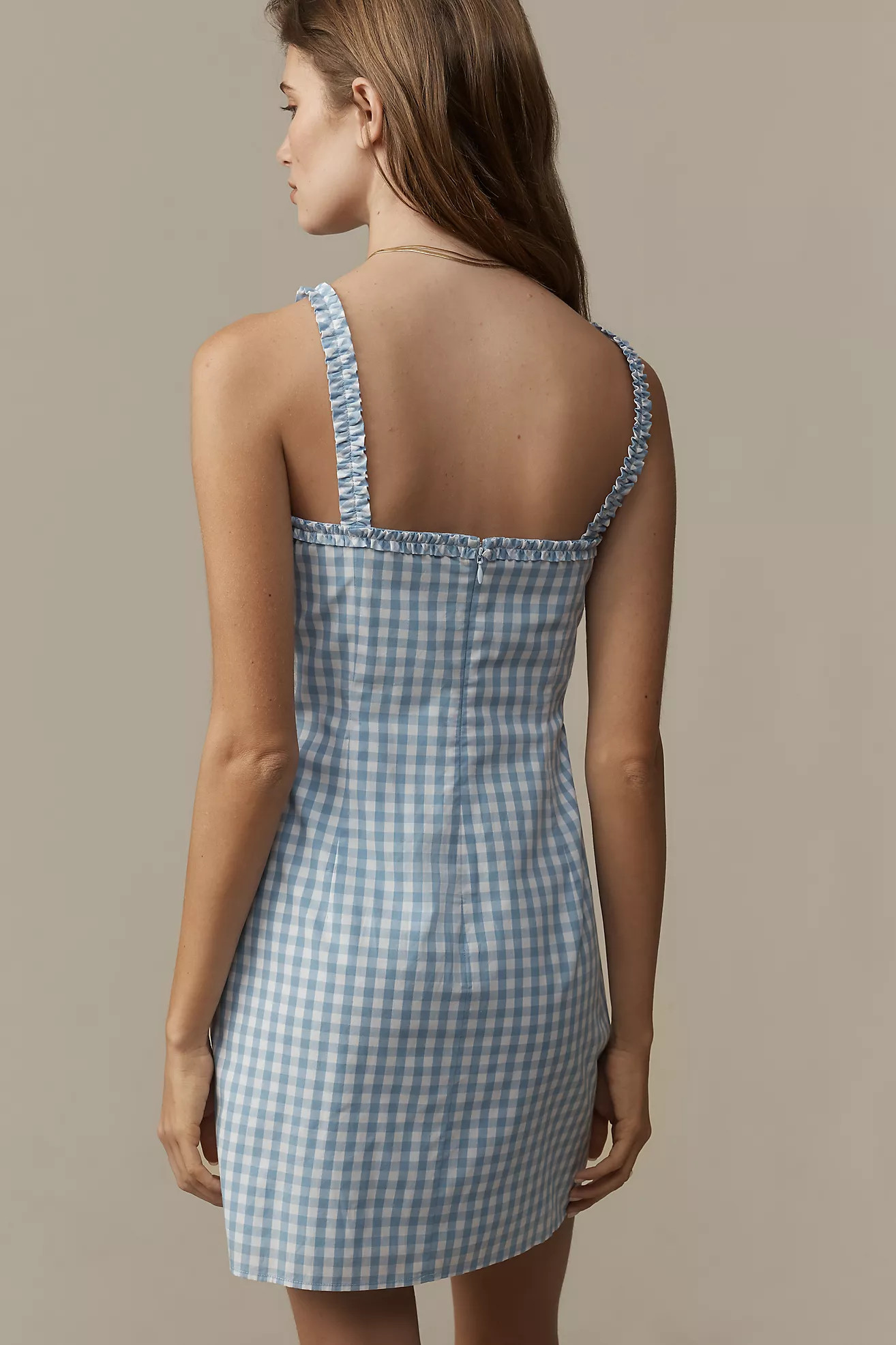 Mare Mare Gingham Square-Neck Mini Dress | Anthropologie (US)