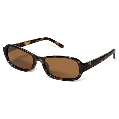 VANLINKER Retro Rectangle Polarized Sunglasses for Women Men Small 90s Style Vintage Trendy Rectangular Sun Glasses VL9806,Tortoise | Amazon (US)