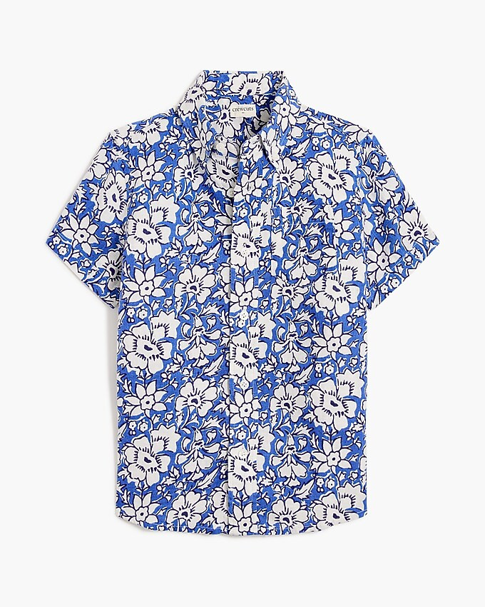 Boys' floral linen-blend button-down | J.Crew Factory