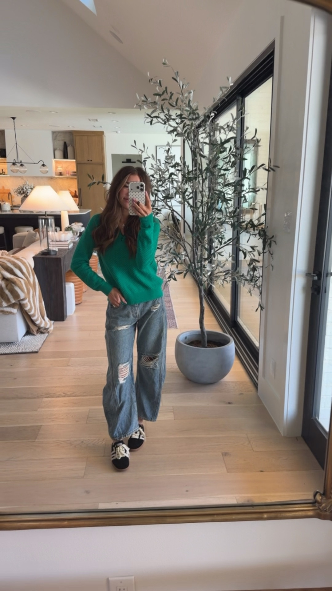 feeling preppy with my fit today. size small sweater, size 24 barrel denim. slides are tts

#LTKmomlife #LTKdayinmylife #LTKootd