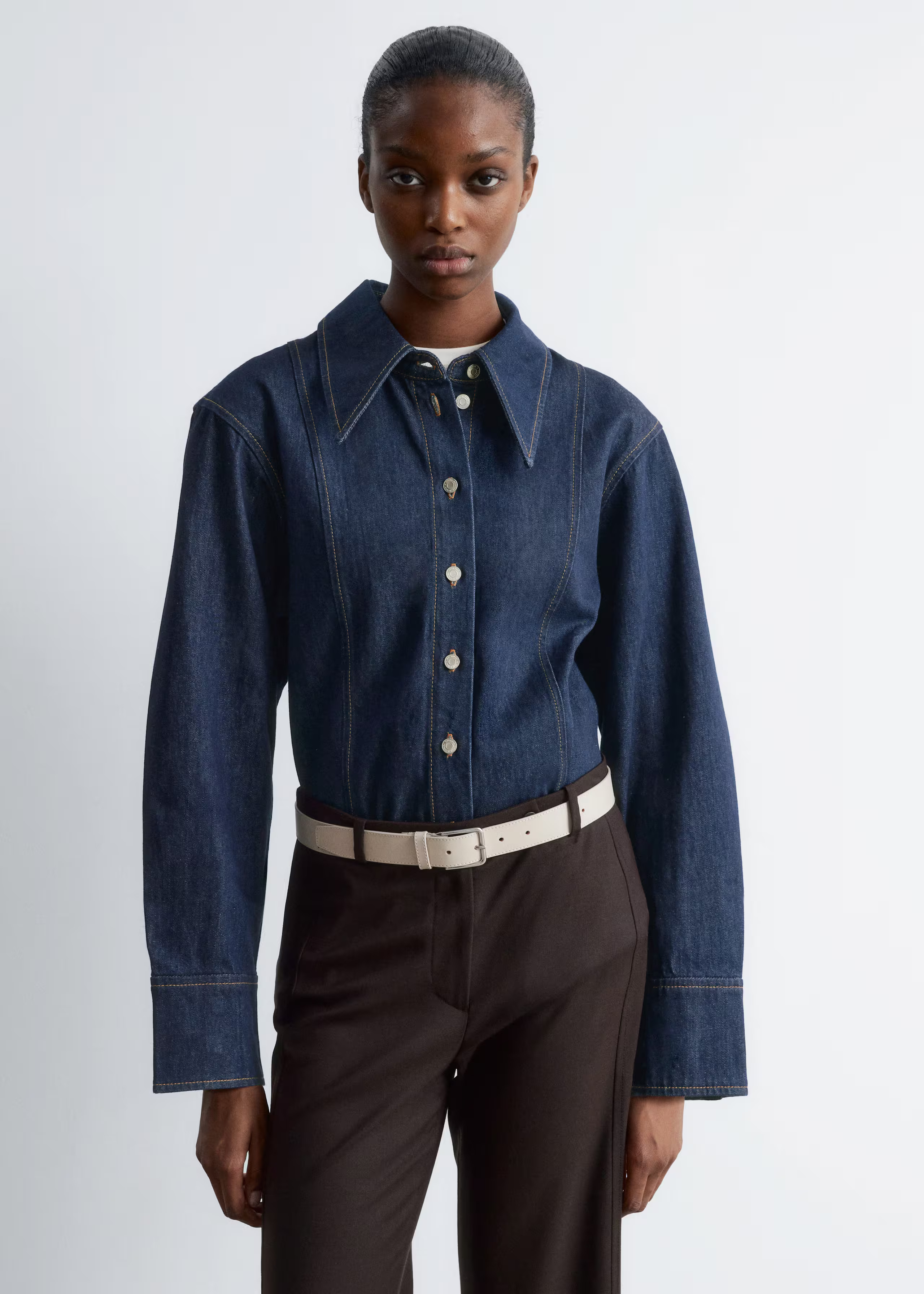 Topstitched Denim Shirt | & Other Stories EU
