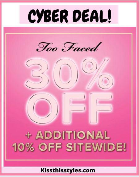 Too Faced Black Friday Deals & Cyber Deals!

30% off Sitewide & Additional 10% OFF!

I will be stocking up on my favorites!

* the concealer, mascaras and lip plumpers & contour kit are my favorite.*



Gift guide for the makeup lover
Gift guide for the girly girl
Make up gift guide
Designer makeup dupes
Designer makeup dupe gift guide 

Gift Guide For The Spa Lover
Gift guide for self care lover
Gift guide for self care
Gift Guide for Holiday
Gift guide for Christmas 
Gift guide for mom
Gift guide for the coffee lover
Gift guide for the stay at home working 
mom
Working from home must haves 
Gift guide for her 
Affordable gift guide
Gift guide for him
Gift guide for all
Gift guide for everyone 
Amazon must haves
Amazon gift guide
Must haves for 2022
Coffee lover must have 
Gift guide for sister
Gift guide for brother
Gift guide for tea lover
Gift guide for aunt
Gifts under $25
Gifts under $100
Gifts under $50
Stocking stuffers 
Black Friday deal
Cyber Monday deal
Tarte sale
Makeup sale
Stocking stuffers 
Too faced sale
Makeup sale 

#LTKCyberweek #LTKbeauty #LTKGiftGuide