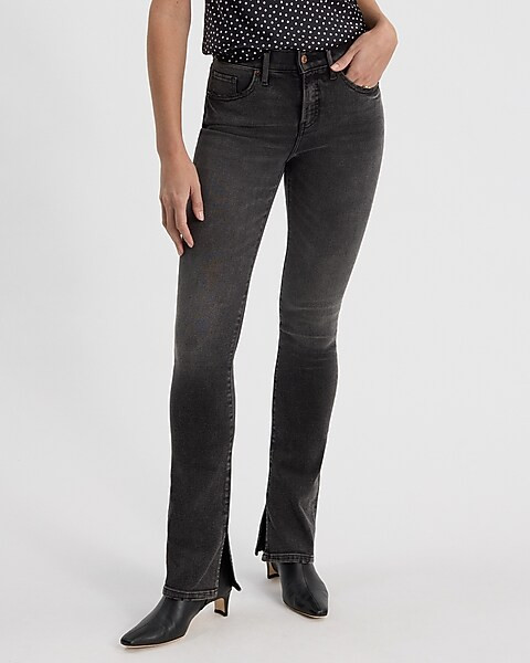 Mid Rise Washed Black Hyper Sculpt Skyscraper Jeans | Express