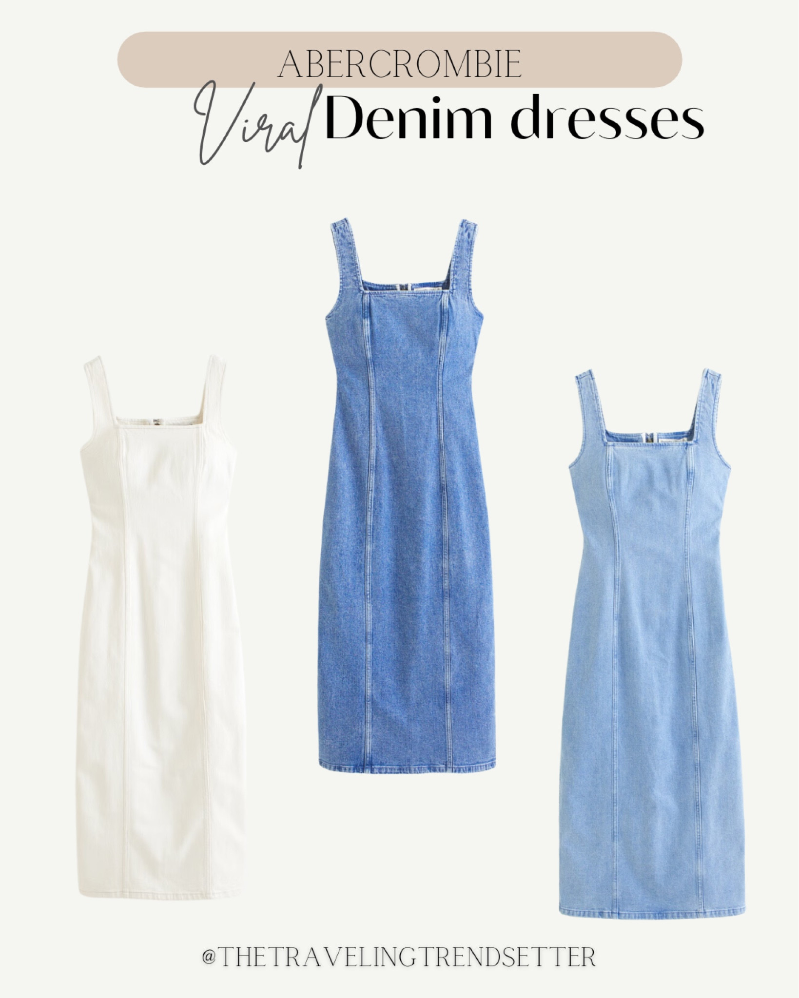 Abercrombie viral summer denim dress 

#LTKStyleTip #LTKFestival #LTKFindsUnder100