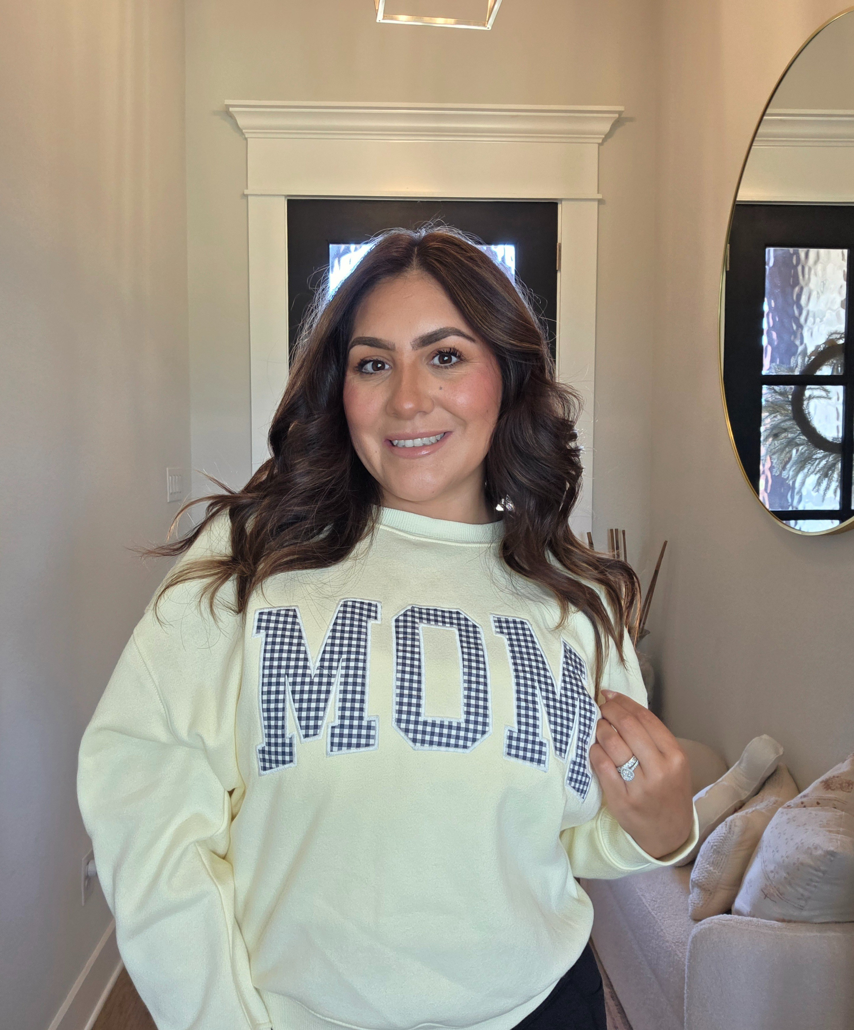 Sweatshirts wearing Medium Built in bra tanks Large Both available in several colors 


