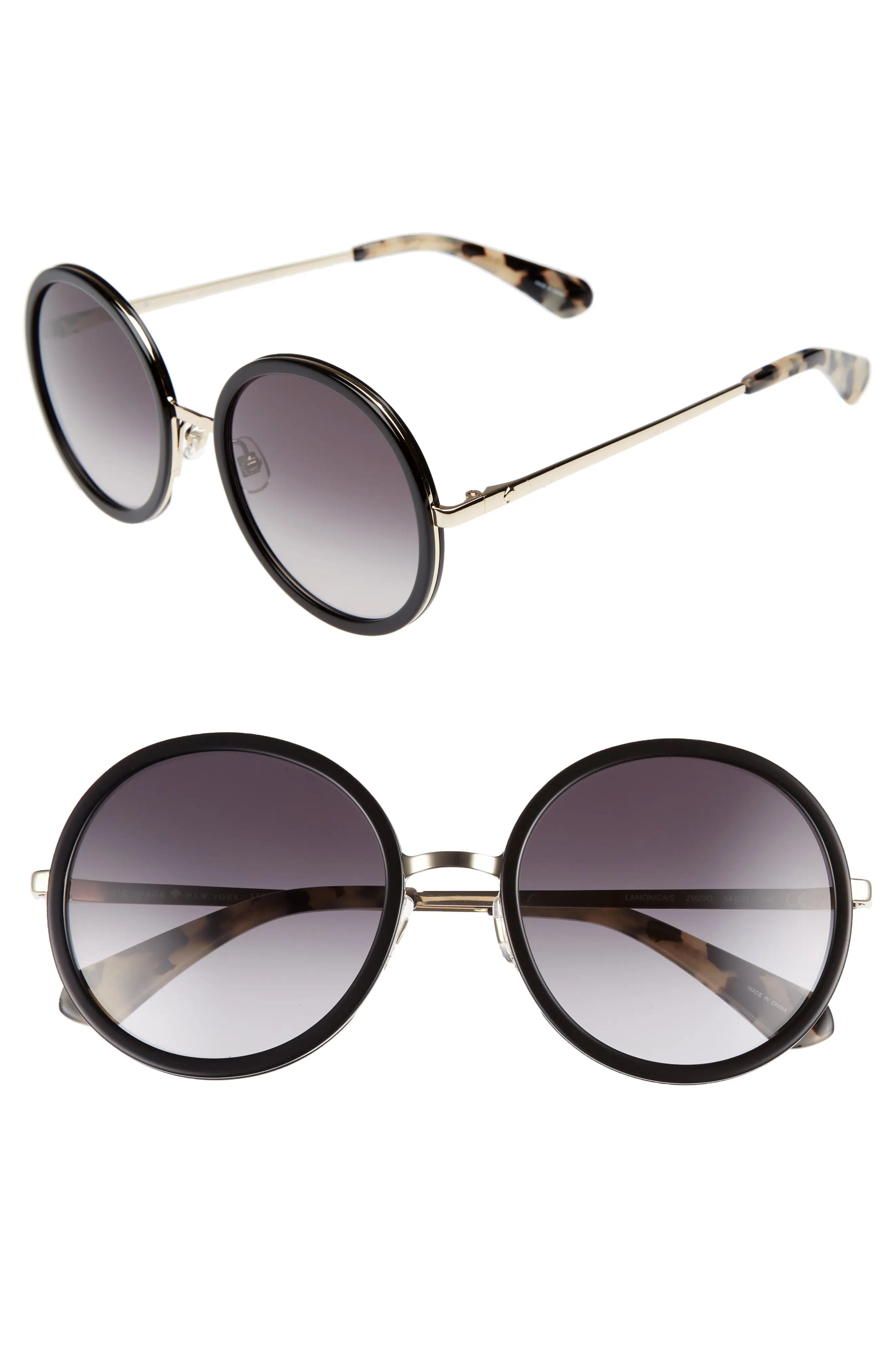 lamonica 54mm gradient lens round sunglasses | Nordstrom