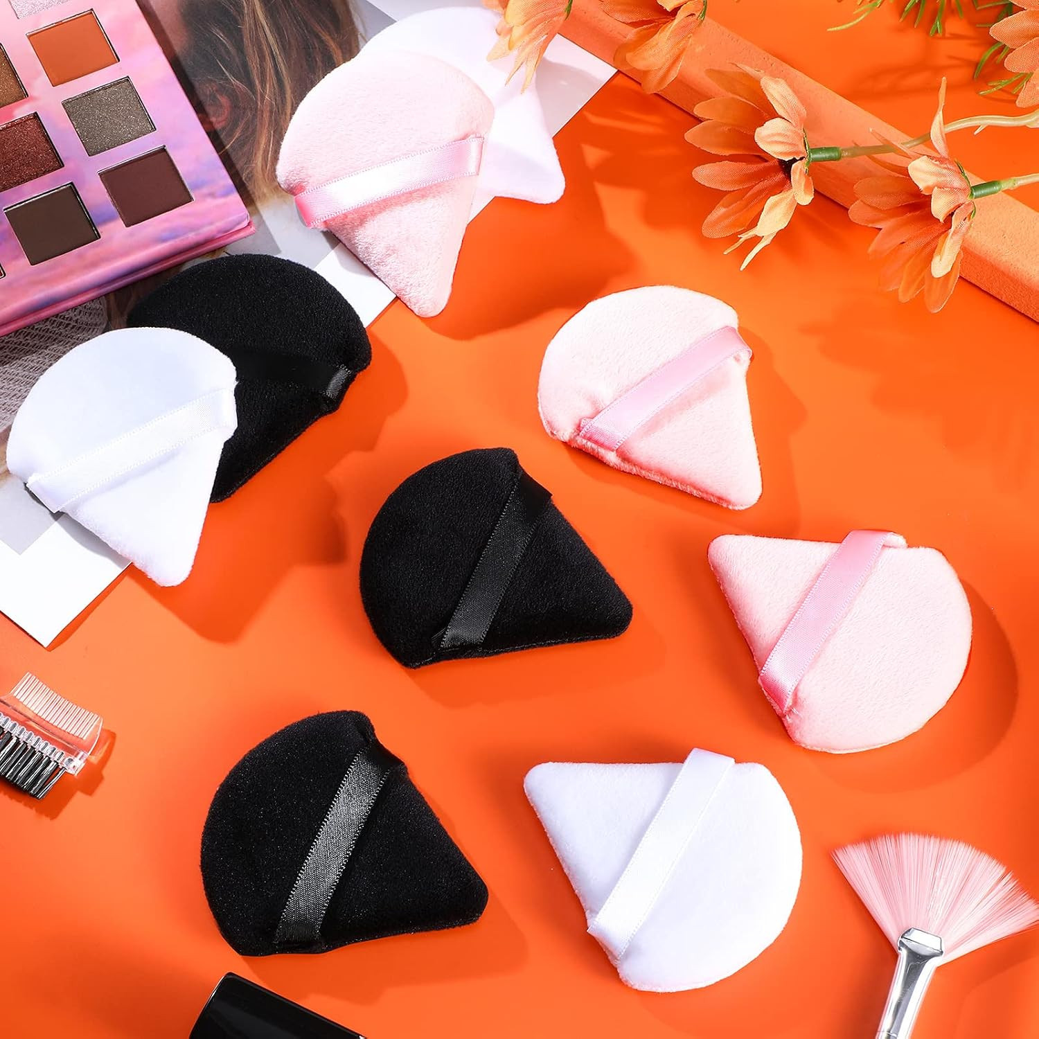 100 Pcs Powder Puff Face Soft Makeup Puff Triangle Powder Puffs for Loose Powder Mineral Powder B... | Amazon (US)