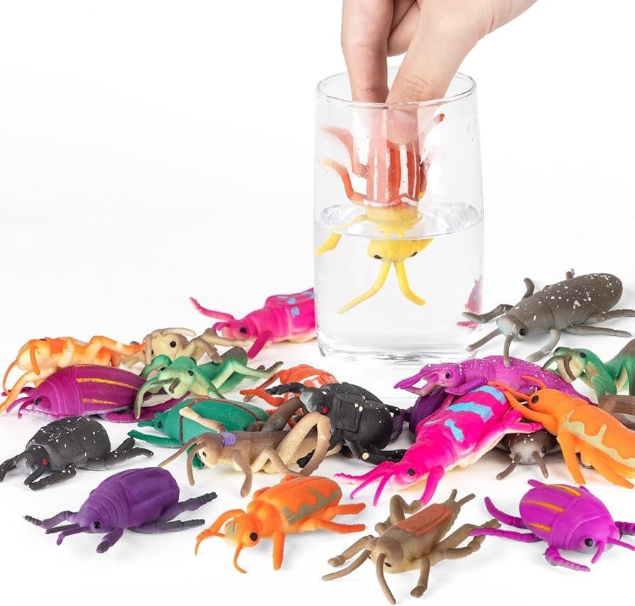 Niskaqsn 12 Pack Color Changing Insect Toys,Change Color Bug Toys,Floating and Stretchable Bath T... | Amazon (US)