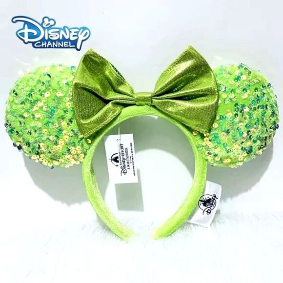 Disney Parks Ears Minnie Mouse Mickey Limited Green Shell Sequins Headband | Poshmark