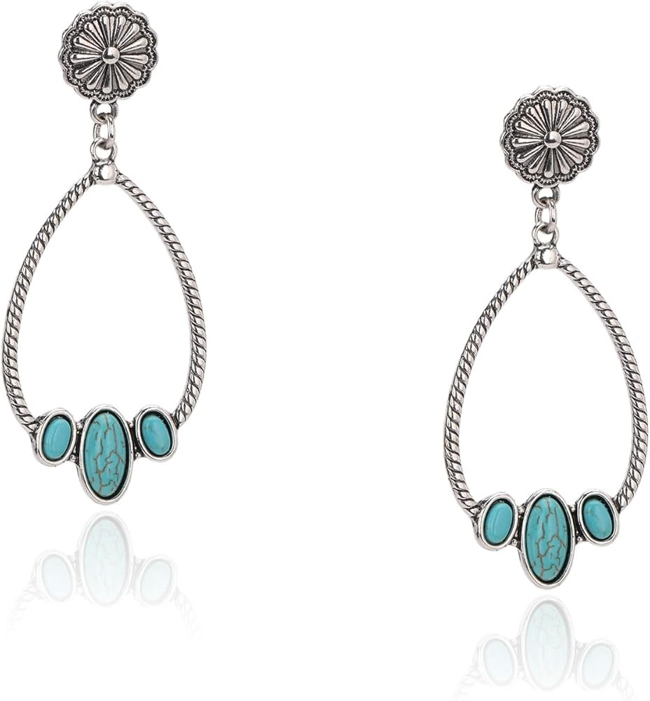 Rustic Couture's Western Earrings for Women Cowgirl Country Concho Dangling Western Statement Jew... | Amazon (US)