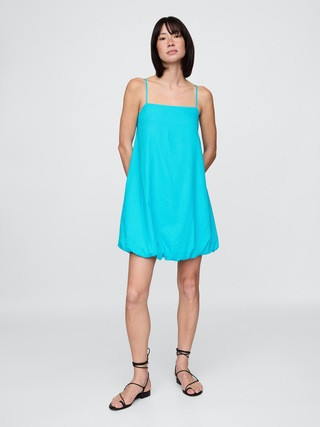 Linen-Blend Bubble Mini Dress | Gap (US)