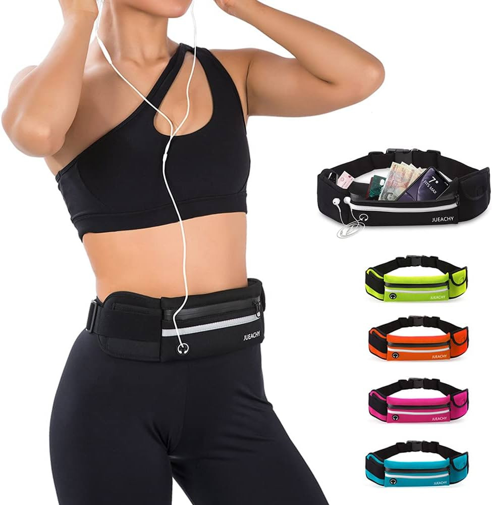 Jueachy Running Belts for Women Waterproof Fanny Pack Running Waist Pouch Phone holder Adjustable... | Amazon (US)