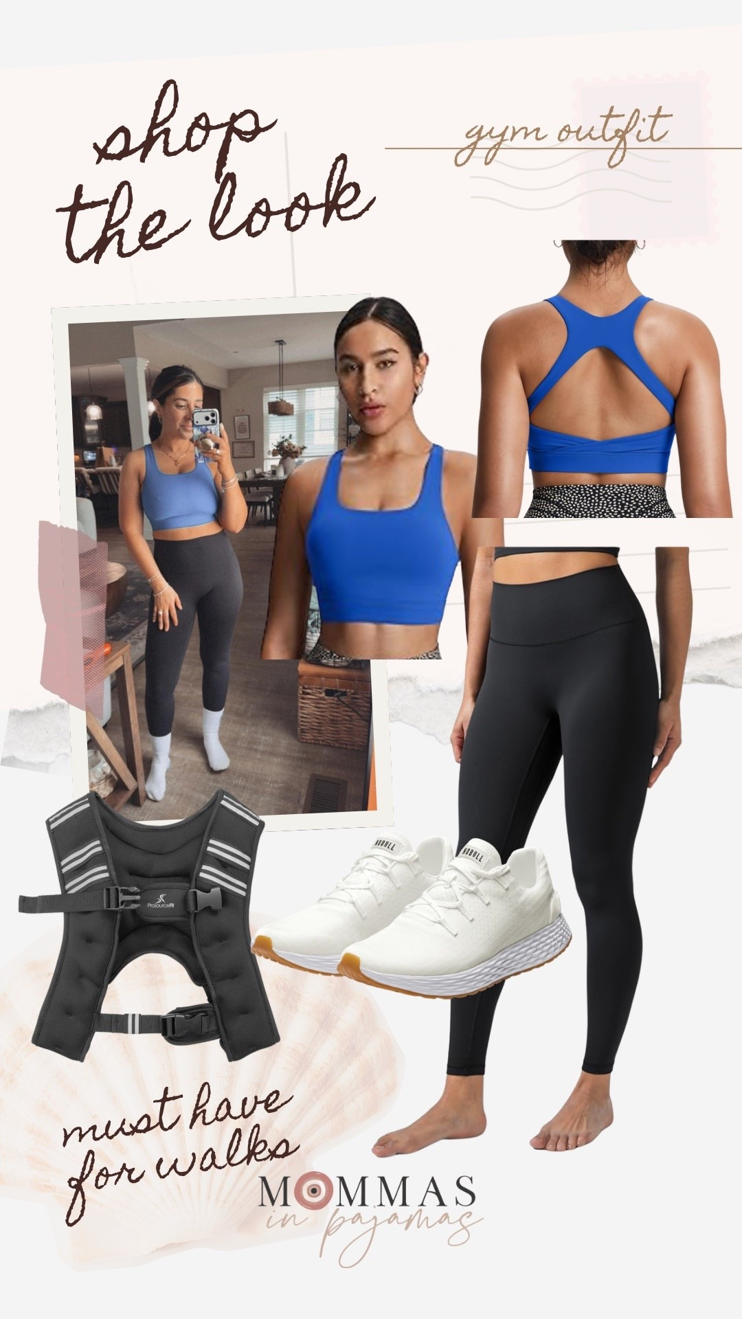This gym outfit includes so many of my favorite things. This sports bra is fuller bust friendly (the girls are covered and stay in place) and I love the details on the back. My go- to no front seam leggings are so flattering, don’t roll down and hold up so well. This weighted vest is a must for walls along with a comfy pair of shoes. 
Petite girl approved workout outfit inspo 

#LTKPetite #LTKActive #LTKfitnessgoals