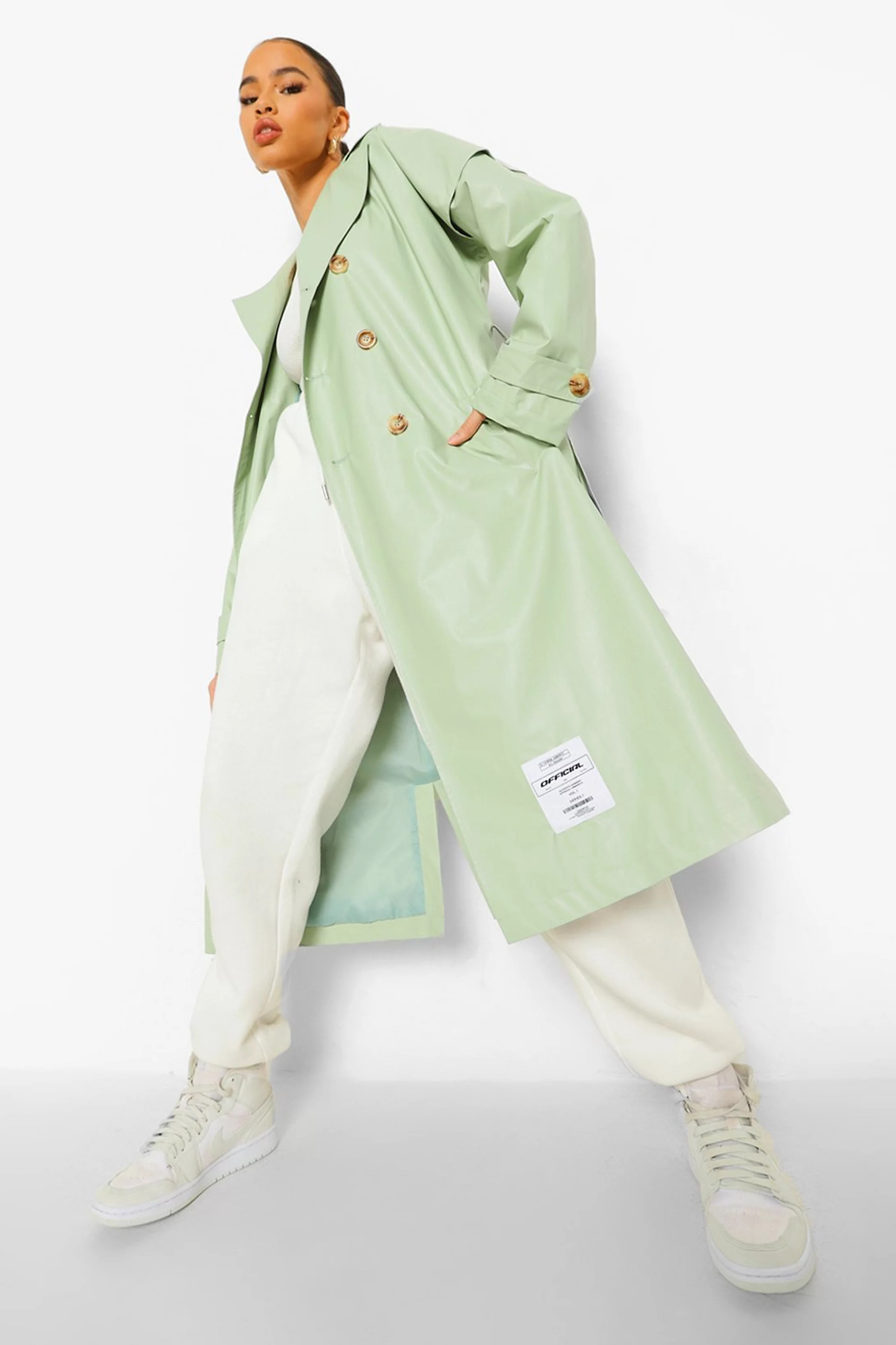 Oversize PU Trenchcoat | Boohoo.com (DE)