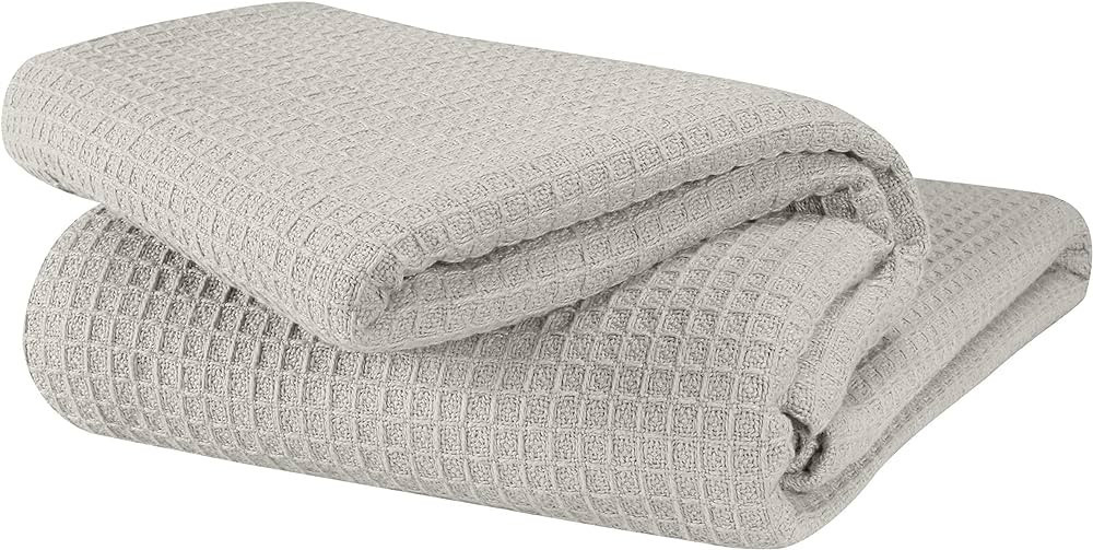GLAMBURG 100% Cotton Thermal Blanket, Breathable Bed Blanket Queen Size, Soft Waffle Blanket, Que... | Amazon (US)