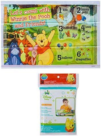 Winnie The Pooh Table Topper Disposable Stick-on Placements in Reusable Package, Gender Neutral D... | Amazon (US)