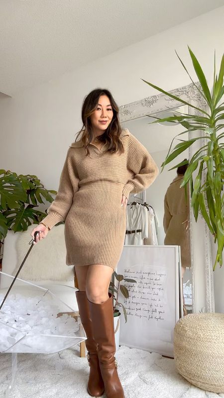 1 or 2? Which sweater dress look do you love more? Fall sweater weather is finally here! ☕️ 🍁

2 cozy fall outfits from @sheinofficial! 
Use coupon code SUT111 to get 15% off your order at @shein_ca 🛍️ 

#LTKworkwear #LTKSeasonal #LTKstyletip