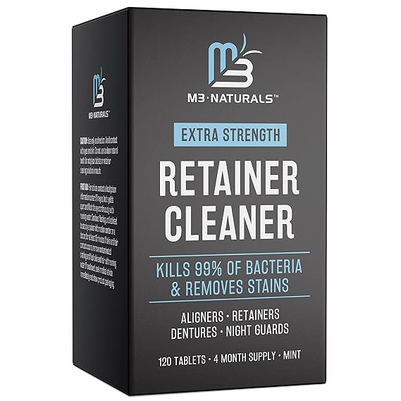 Retainer Cleanser Tablets Invisalign Cleaner, Removes Odors Discoloration Stains and Plaque 4 Mon... | Amazon (US)