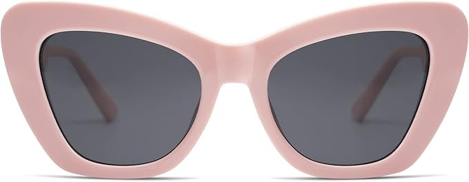 HERJOUR Trendy Oversized Cat Eye Sunglasses for Women Fashion Large Cateye Womens Sunnies AR82149 | Amazon (US)