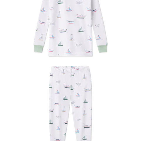Kids Long-Long Set in Sail Away | Lake Pajamas