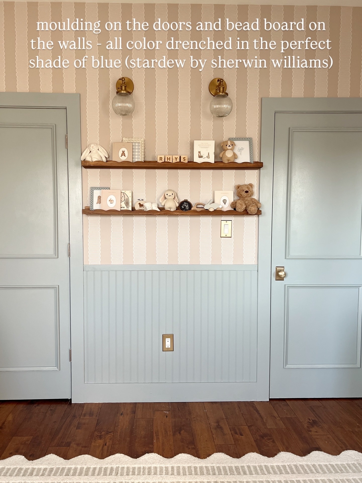 Color drenching the doors and bead board and trim and adding moulding to the doors really elevated my son’s nursery! The pain color is stardew by sherwin williams. 

#LTKHome #LTKBaby