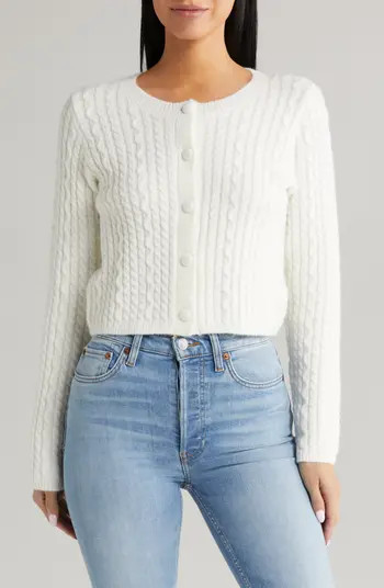 Crop Cable Cardigan | Nordstrom