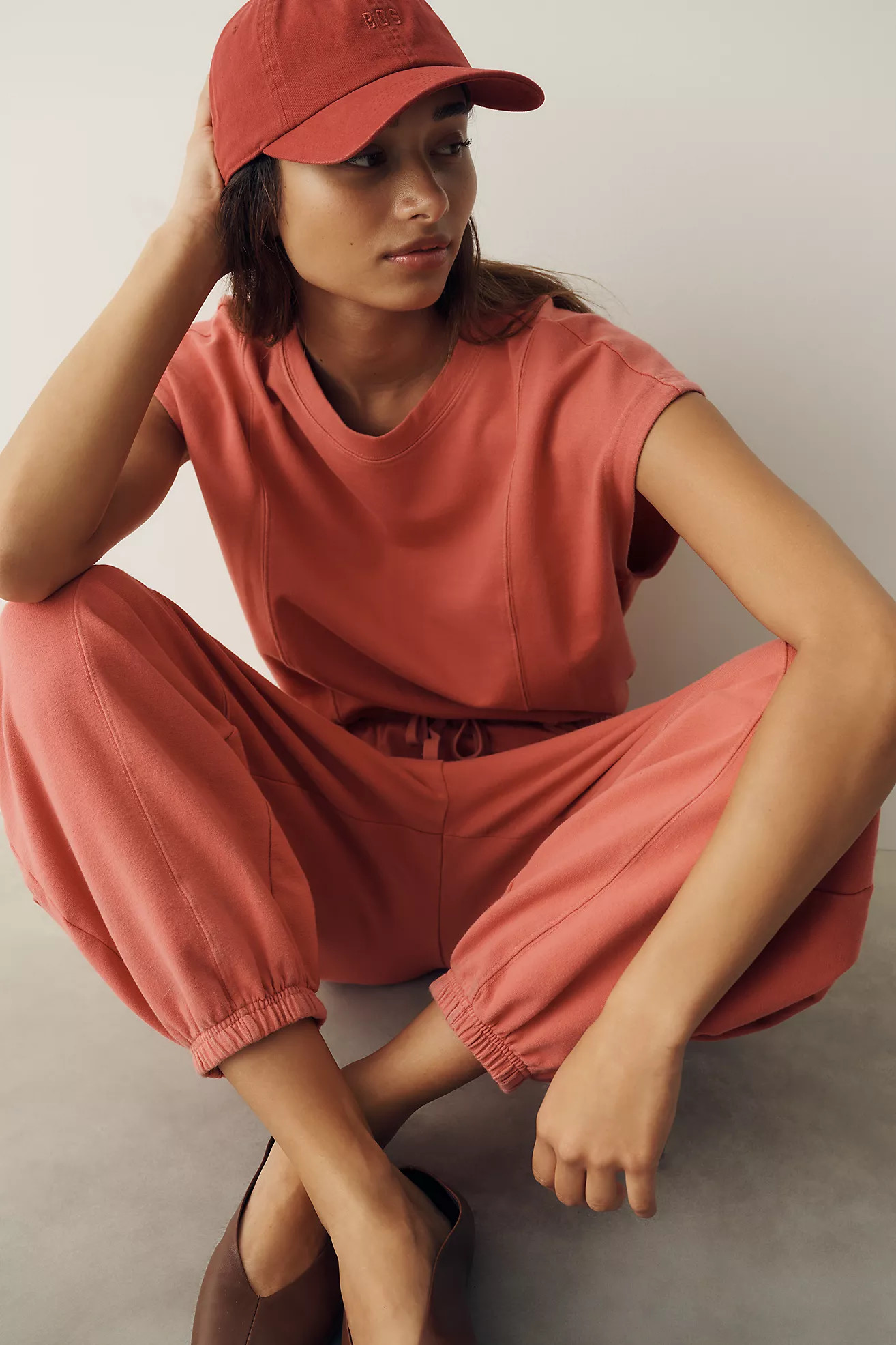 Daily Practice Short Sleeve Knit Jumpsuit | Anthropologie (US)
