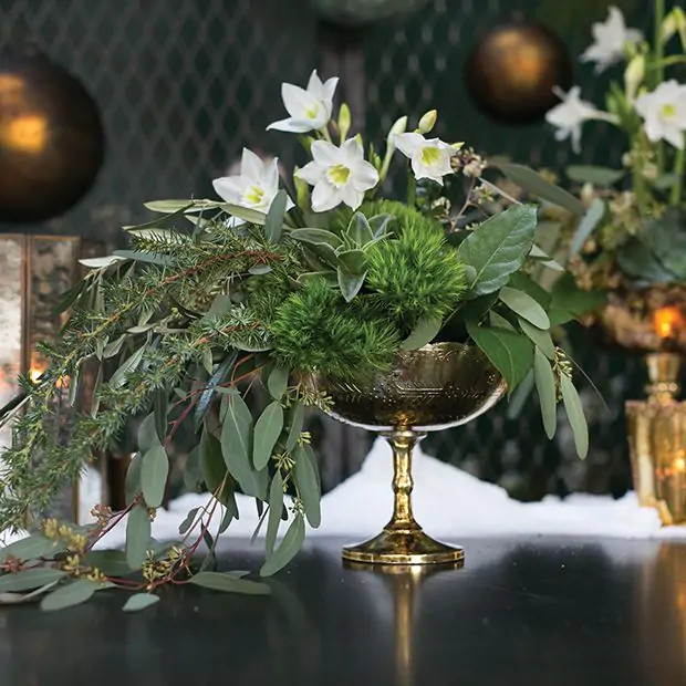 Mercury Glass Gold Compote 7 Inch | Antique Farm House