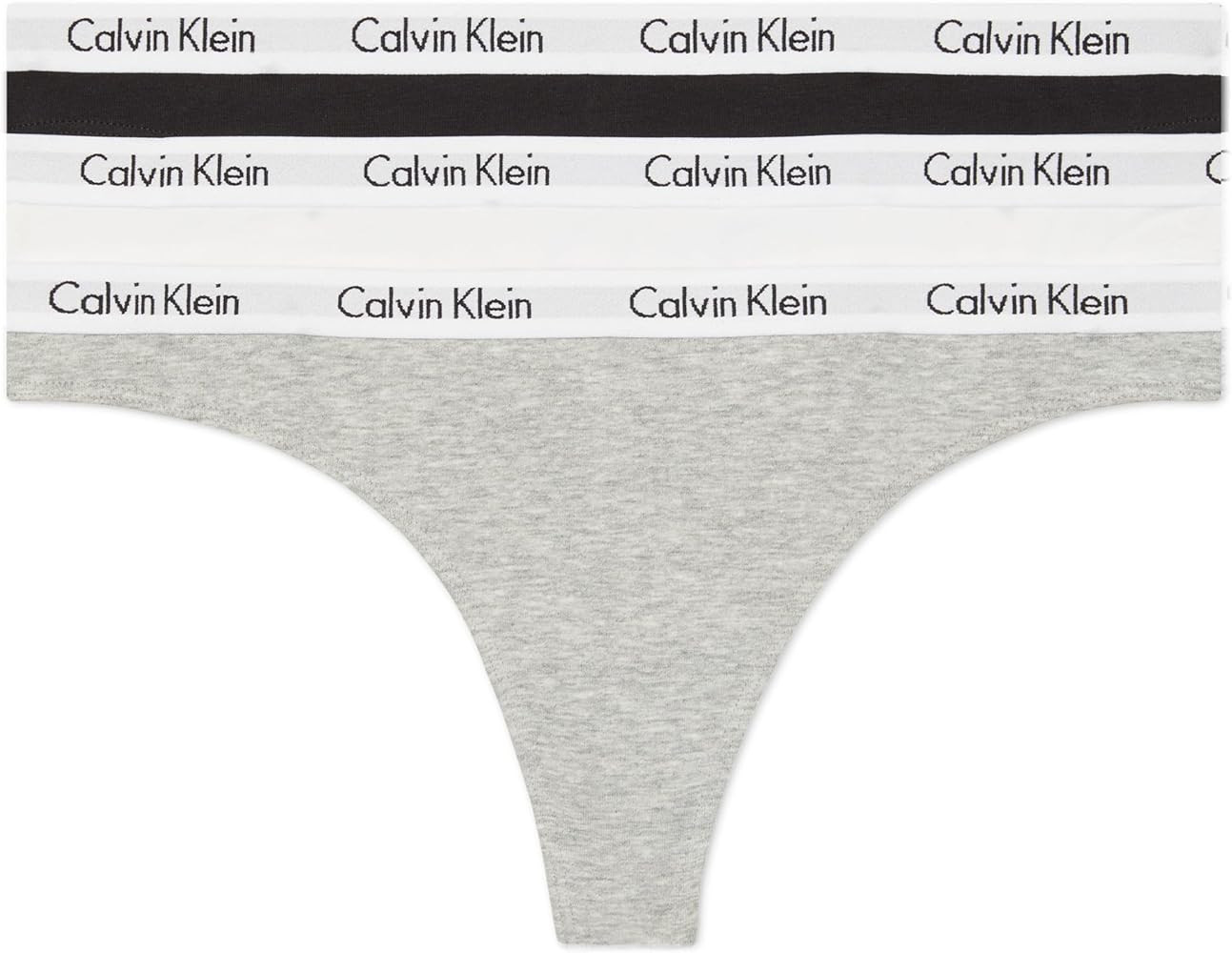 Calvin Klein Women's Carousel Logo Cotton Stretch Thong Panties, 3 Pack | Amazon (US)