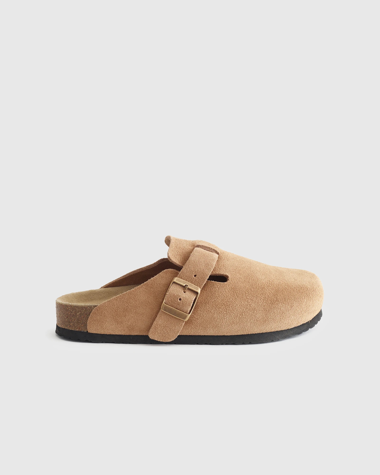 Quince | Women's Water Repellent Suede Clog Mule in Cafe, Size 9, Leather | Quince