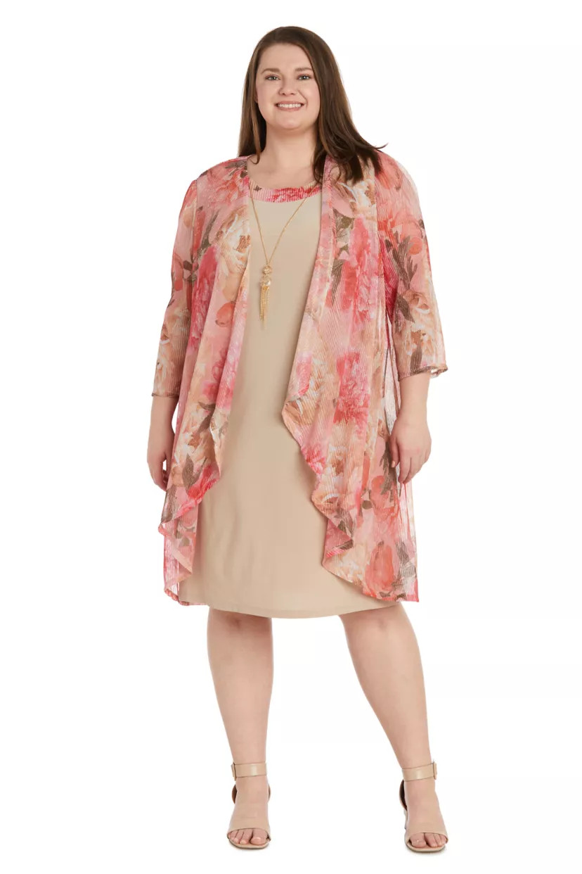 Printed Mesh Jacket Dress | Belk