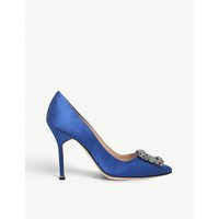 Hangisi 105 buckle-embellished satin courts | Selfridges