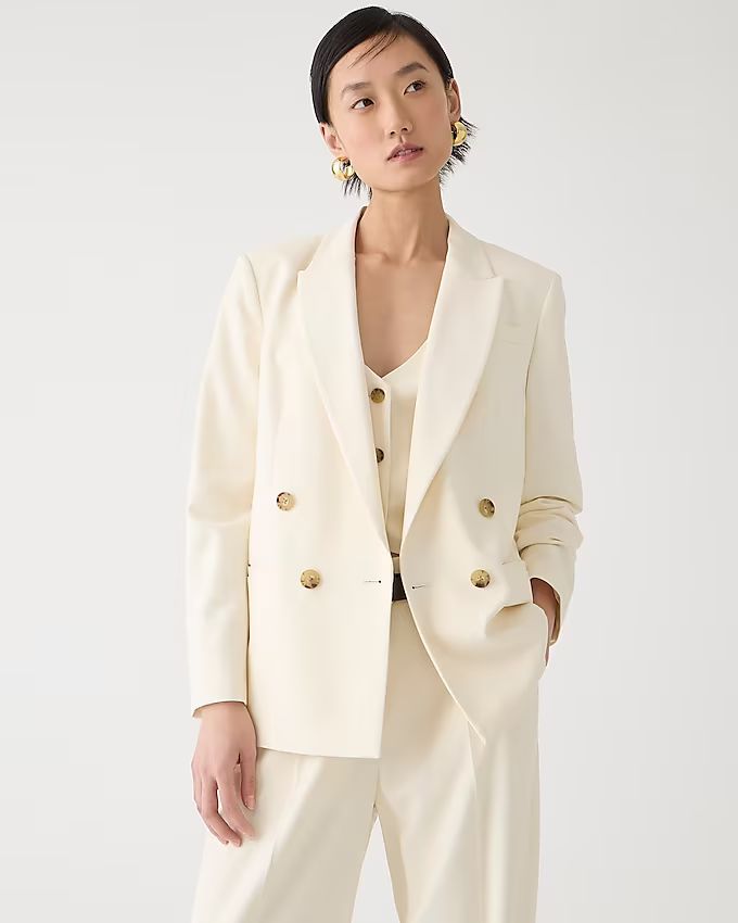 Relaxed double-breasted blazer in city twill | J.Crew US