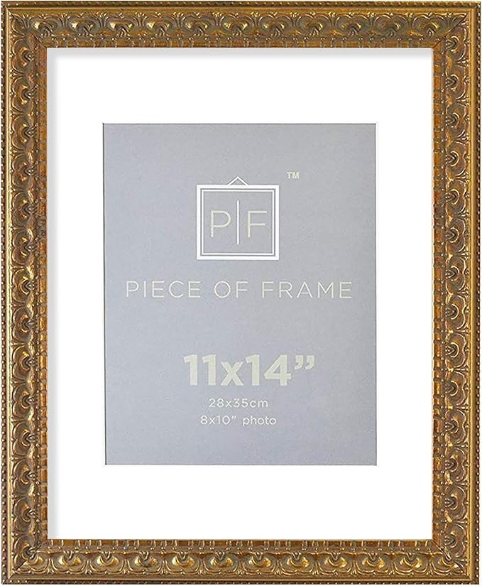 Golden State Art, 11x14 Ornate Finish Photo Frame, with White Mat for 8x10 Picture & Real Glass, ... | Amazon (US)