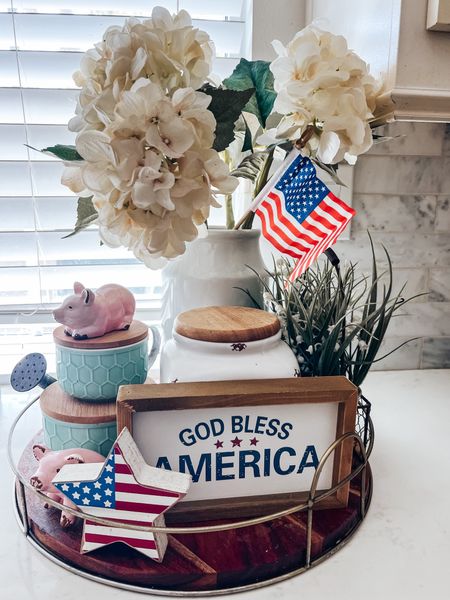 Decorative tray with patriotic summer decor

#LTKHome #LTKStyleTip