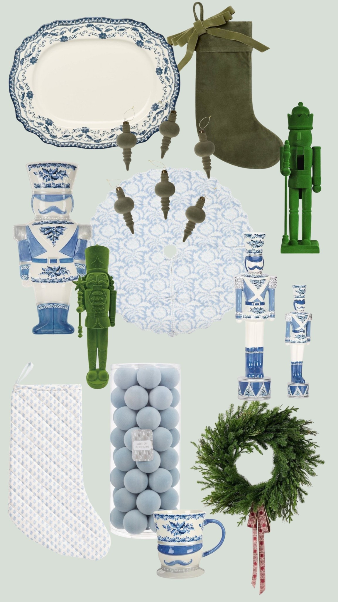 Blue and green Christmas 

#LTKHoliday #LTKSeasonal #LTKHome