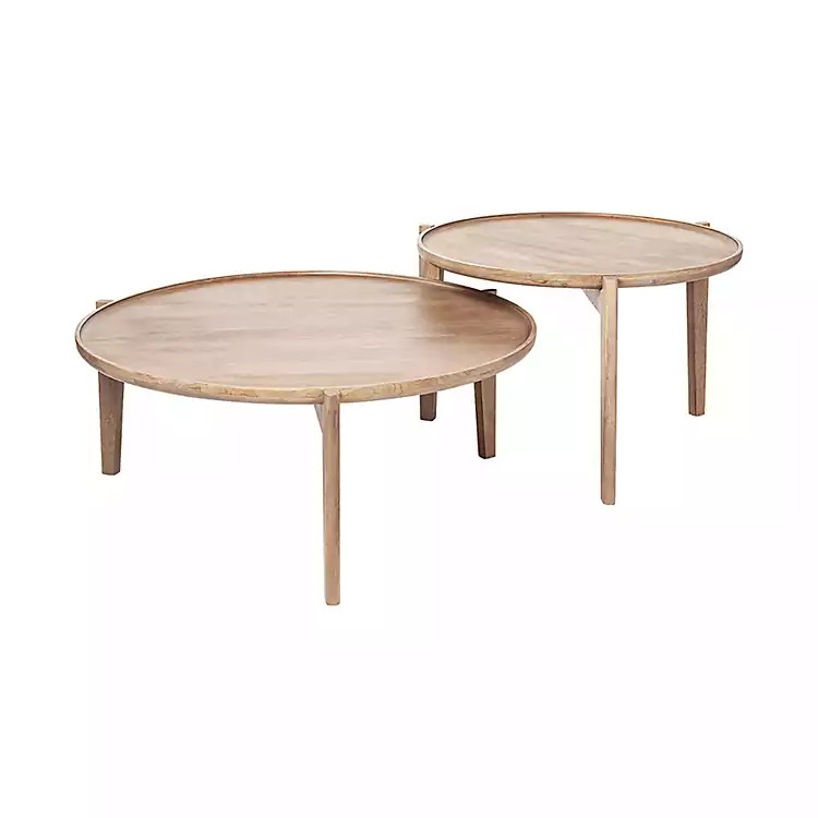 Brown Edge Nesting Coffee Tables, Set of 2 | Kirkland's Home